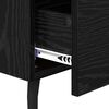 vidaXL Cabinet de chevet 2 pcs Ch&ecirc;ne noir 40 x 35 x 47,5 cm