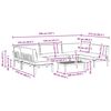 vidaXL Ensemble de Canap&eacute;s Uni 6 pcs Taupe Bois d'Acacia Massif