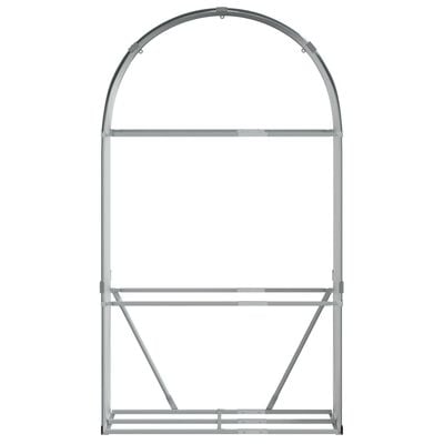 vidaXL Porte-bûches anthracite 120x45x210 cm acier galvanisé