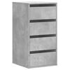 vidaXL Commode d'angle gris b&eacute;ton 40x41x76 cm bois d'ing&eacute;nierie