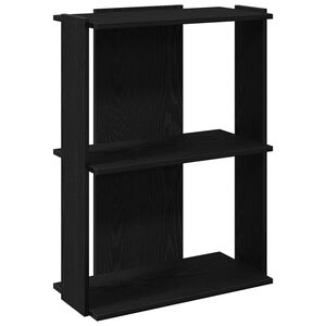 vidaXL Biblioth&egrave;que &agrave; 3 niveaux noir 60x30x80 cm bois d'ing&eacute;nierie