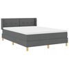 vidaXL Lit &agrave; ressorts avec matelas Gris fonc&eacute; 200 x 160 cm Polyester