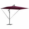 vidaXL Parasol banane à mât déporté Rouge bordeaux 294 x 200 x 254 cm