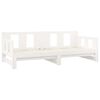 vidaXL Lit coulissant sans matelas blanc bois de pin solide