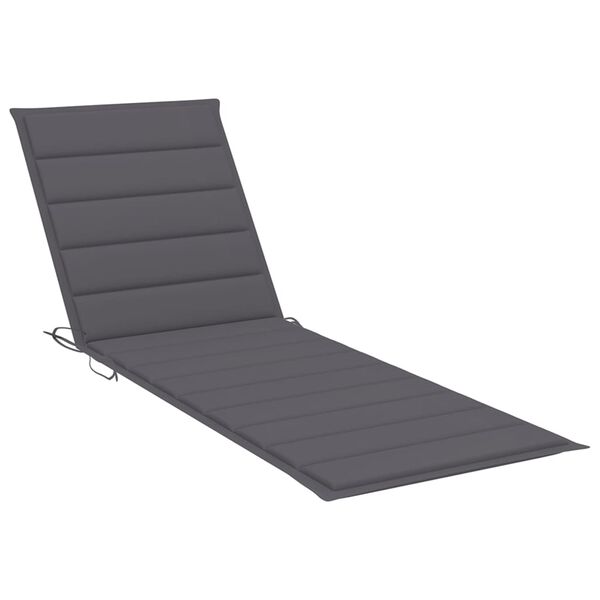 vidaXL Coussin de chaise longue Anthracite 190x60x4 cm