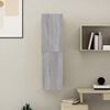 vidaXL Meuble TV mural Sonoma gris 30,5x30x110 cm