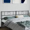 vidaXL T&ecirc;te de lit de remplacement m&eacute;tal noir 200 cm