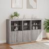 vidaXL Buffet avec lumi&egrave;res LED sonoma gris 162x37x100 cm