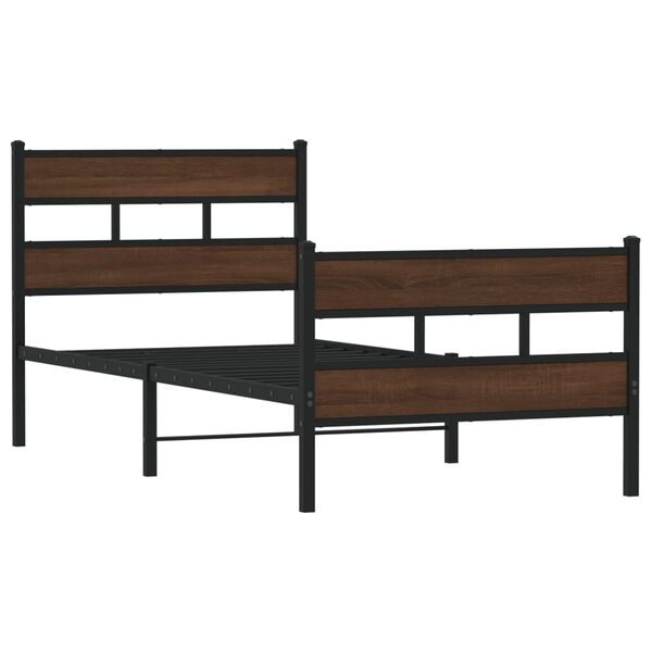 vidaXL Cadre de lit sans matelas avec t&ecirc;te de lit pied de lit 80x200cm
