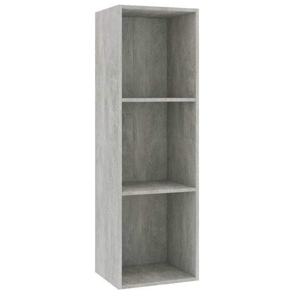 vidaXL Bibliothèque/Meuble TV Gris béton 36x30x114cm Bois d’ingénierie