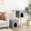vidaXL Arbre &agrave; chat avec griffoirs en sisal gris clair 86 cm