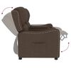 vidaXL Fauteuil inclinable avec porte-gobelets 2 places Marron Tissu