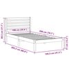 vidaXL Cadre de lit avec t&ecirc;te de lit Blanc 75 x 190 cm Pin massif