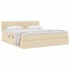vidaXL Lit avec rangement et matelas avec matelas Cr&egrave;me 180 x 200 cm