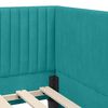 vidaXL Cadre de lit d'angle Turquoise 90 cm x 200 cm Velours