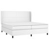 vidaXL Sommier &agrave; lattes de lit avec matelas Blanc 200x200cm Similicuir