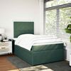 vidaXL Sommier &agrave; lattes de lit et matelas Vert fonc&eacute; 120x200cm Velours