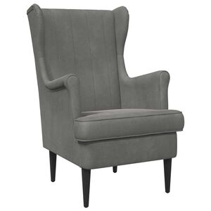 vidaXL Fauteuil Gris fonc&eacute; Velours
