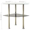 vidaXL Table 2 niveaux Transparent et noir 38x38x50 cm Verre tremp&eacute;