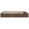 vidaXL Cadre de lit sans matelas ch&ecirc;ne marron 135x190 cm