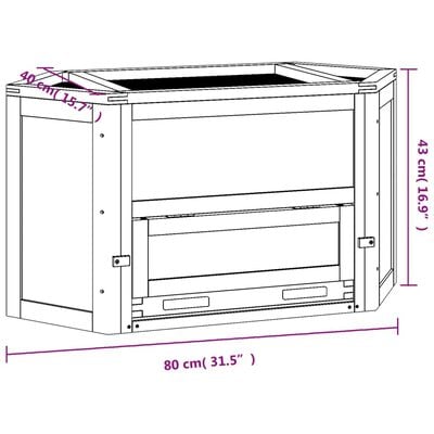 vidaXL Cage à hamster 80x40x43 cm bois massif de sapin