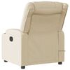 vidaXL Fauteuil de massage inclinable Cr&egrave;me Tissu