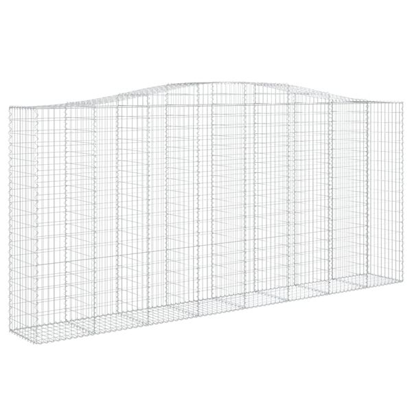 vidaXL Paniers &agrave; gabions arqu&eacute;s 9 pcs 400x50x180/200 cm Fer galvanis&eacute;