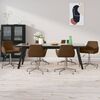 vidaXL Chaises pivotantes &agrave; manger lot de 6 Marron Velours