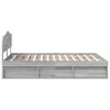 vidaXL Cadre de lit Gris Sonoma 160 x 200 cm Bois de pin massif