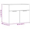 vidaXL Armoire d'&eacute;vier Ch&ecirc;ne sonoma 60x38,5x46 cm Agglom&eacute;r&eacute;