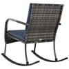 vidaXL Chaise &agrave; bascule de jardin R&eacute;sine tress&eacute;e Anthracite