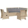 vidaXL Salon de jardin avec coussins 5 pcs beige r&eacute;sine tress&eacute;e