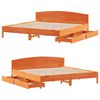 vidaXL Cadre de lit sans matelas cire marron 180x200cm bois pin massif