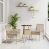 vidaXL Ensemble de salle &agrave; manger pour jardin 3 pcs Beige polyrotin