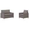 vidaXL Ensemble de Canap&eacute;s 2 pc Taupe Tissu