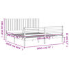 vidaXL Cadre de lit sans matelas blanc bois massif