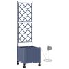 vidaXL Porte-plante de jardin avec irrigation et roues Gris PP