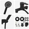 vidaXL Ensemble de Douche Noir G 1 / 2 pouces Laiton
