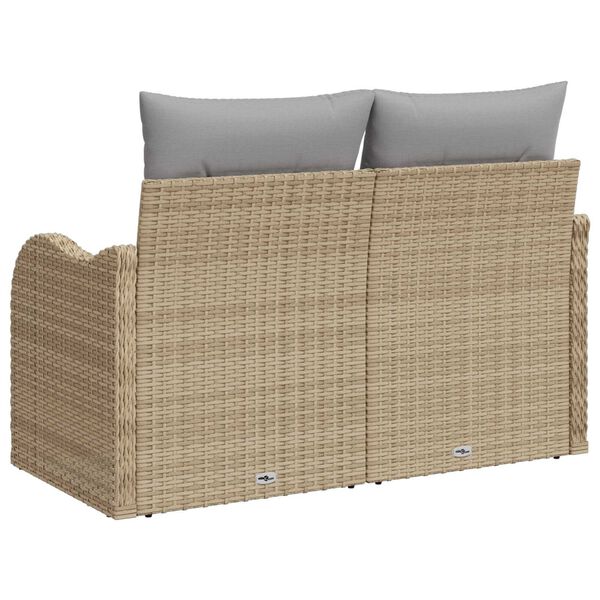 vidaXL Canap&eacute; de jardin Beige 121 x 62 x 69cm polyrotin