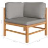 vidaXL Banc de jardin &agrave; 2 places avec coussins gris fonc&eacute;
