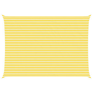 vidaXL Voile d'ombre Jaune et blanc 7 x 5 m 100 % polyester Oxford