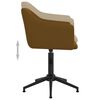vidaXL Chaises &agrave; manger pivotantes lot de 4 Marron Velours