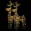 vidaXL D&eacute;corations de No&euml;l de renne 2 pcs 60x16x100 cm Acrylique