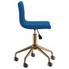 vidaXL Chaises pivotantes &agrave; manger lot de 2 bleu velours