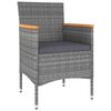vidaXL Salon de jardin 5 pcs R&eacute;sine tress&eacute;e Gris