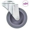 vidaXL 24 pcs Roulettes pivotantes &agrave; trou de boulon 75 mm