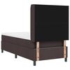 vidaXL Lit &agrave; ressorts avec matelas Marron fonc&eacute; 90 x 200 cm tissu