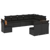 vidaXL Salon de jardin 10 pcs avec coussins noir r&eacute;sine tress&eacute;e