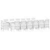 vidaXL Ensemble de salle &agrave; manger pour jardin 15 pcs Blanc Rattan Polt