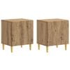 vidaXL Table de chevet 2 pcs Ch&ecirc;ne artisanal 43 x 34,5 x 50 cm